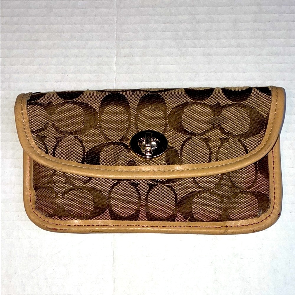 Vintage Coach Park Signature Canvas Wallet, AS IS - Picture 1 of 16